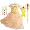 Summer Princess Costume Party Fancy Flower Vestido New 2025 Christmas Birthday Carnival Dress Up Rapunzal Belle Disguise Frock
