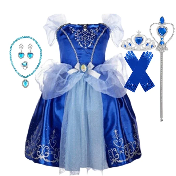 Summer Princess Costume Party Fancy Flower Vestido New 2025 Christmas Birthday Carnival Dress Up Rapunzal Belle Disguise Frock