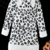 kf-S4830a741862445c696d772f11f563514E Winter children's girls black and white leopard print splicing plush dress personality and fashion simple generous unique