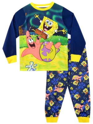 kf-Scebbb79a9f4b433fa0d70cf267df4ad5i 2026 SpongeBob Squarepants Patrick Pajamas Christmas Autumn/Winter Christmas Hooded Pajama Set, Adult/Children's Couple Outfit