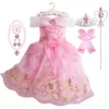 Summer Princess Costume Party Fancy Flower Vestido New 2025 Christmas Birthday Carnival Dress Up Rapunzal Belle Disguise Frock