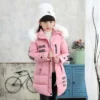 kf-Sf3502ab358154c47b306347ec7c2ec41q 2024 Winter Warm Jackets for Girls Fashion Fur Hooded Children Girls Waterproof Outwear Kids Cotton Lined Parkas